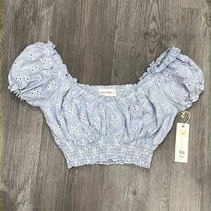 Ocean Drive eyelet crop top, size s